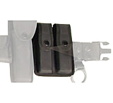 Image of Uncle Mike's Double Mag Mirage Plain or Basketweave Black Fitted Pistol Magazine Cases with Insert