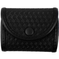 Uncle Mike's Mirage Double Magazine Pouch - Basketweave, Holds 2 Mags, Belt Mount, Black