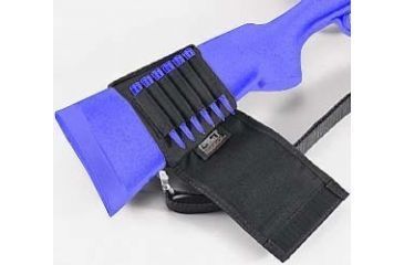 Image of Uncle Mike's Butt stock shell holders with flap, Loops 5, Cordura, Shotgun Style
