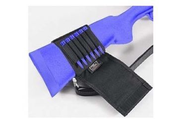 Image of Uncle Mike's Butt stock shell holders with flap, Loops 6, Cordura, Rifle Style