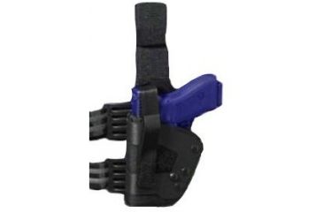 Image of Uncle Mike S Pro 3 Dual Retention Thigh Holster Black Left Hand 5in Barrel Autos 99202
