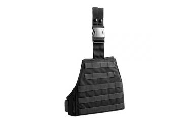Image of Uncle Mike's PRO-3 Dual Retention Thigh Holster, Black, Right Hand - 3.5-4in bbl Autos - 99181