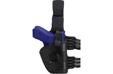 Image of Uncle Mike S Pro 3 Dual Retention Thigh Holster Black Right Hand Fits Glock 17 19 22 23 99211