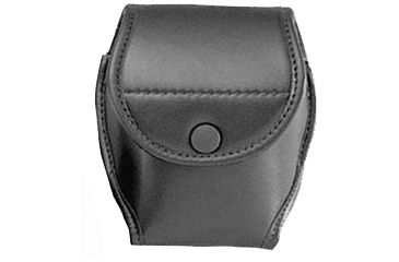Image of Uncle Mike's Double Cuff Case Matte Black Leather Snap Button Closure 88571