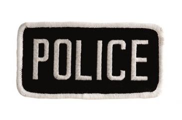 Image of Uncle Mike's Police ID Patch Black/White S, 2.25x4.25in. Velcro/Molle, Poly Bag 7705020
