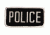Uncle Mike's Police ID Patch Black/White S, 2.25x4.25in. Velcro/Molle, Poly Bag 7705020
