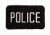 Uncle Mike's Police ID Patch Black/White L, 5x8in. Velcro/Molle, Poly Bag 7705010
