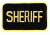 Uncle Mike's Sheriff ID Patch Black/Gold S, 2.25x4.25in. Velcro/Molle, Poly Bag 7705023