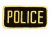 Uncle Mike's Police ID Patch Black/Gold S, 2.25x4.25in. Velcro/Molle, Poly Bag 7705021