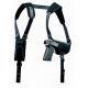 Uncle Mike's Pro-Pak Horizontal Shoulder Holster, Ambidextrous, Plain, Black, 77150