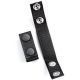 Uncle Mike's Belt Keepers, Kodra, Black 2in Belts, Set of 4, Snap Close, Card, 88651