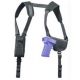 Uncle Mike's Pro-Pak Horizontal Shoulder Holster, Ambidextrous, Plain, Black, 77160
