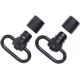 Uncle Mike's Swivels QD w/Push Button Blued 1in, Clam, MO10112