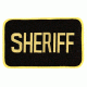 Uncle Mike's Sheriff ID Patch Black/Gold S, 2.25x4.25in. Velcro/Molle, Poly Bag 7705023