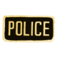 Uncle Mike's Police ID Patch Black/Gold S, 2.25x4.25in. Velcro/Molle, Poly Bag 7705021