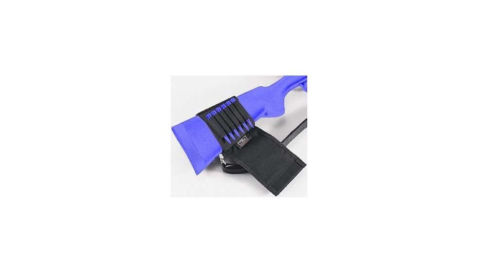 Uncle Mike's Butt stock shell holders with flap, Loops 6, Cordura, Rifle Style