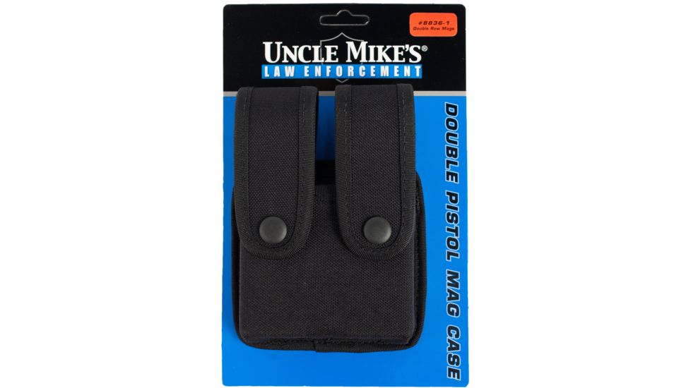Uncle Mike's Fitted Pistol Magazine Pouch w/ Insert, Dual, Double Stack, Cordura 88361