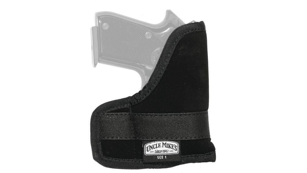 Uncle Mike's Inside-The-Pocket Holster, Black, Small Autos .22 - .25 cal. Ambidextrous 8744-1