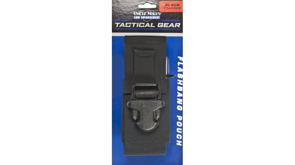 Uncle Mike's Law Enforcement Flash Bang Pouch w/ Side Release Buckle, Black 7702420