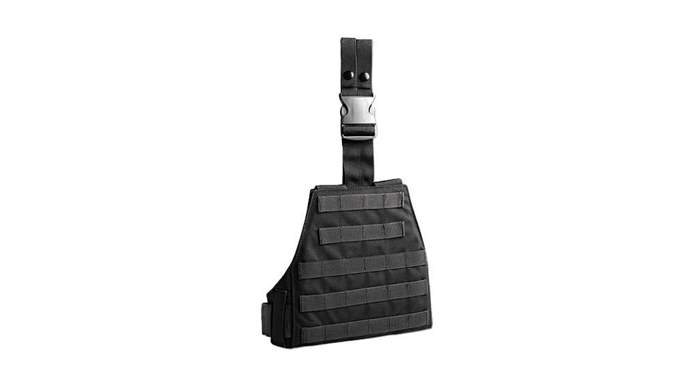 Uncle Mike's PRO-3 Dual Retention Thigh Holster, Black, Right Hand - 3.5-4in bbl Autos - 99181