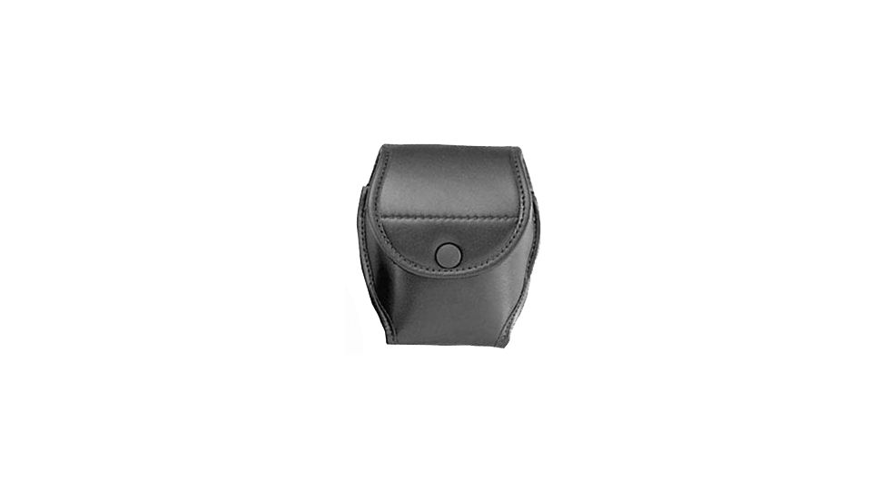 Uncle Mike's Double Cuff Case Matte Black Leather Snap Button Closure 88571