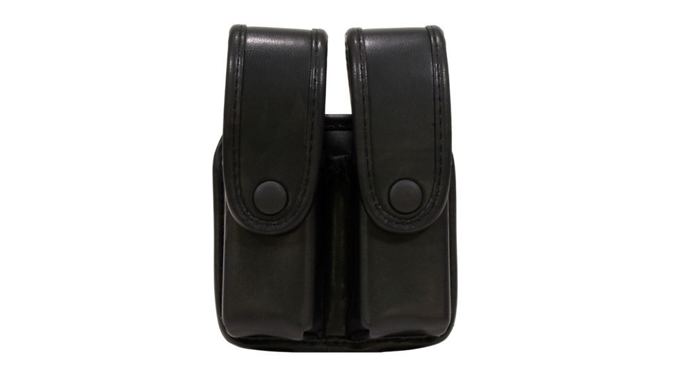 Uncle Mikes Double Magazine Pouch, Plain Mirage Black - For Glock 10mm/.45/.45 HK 74261