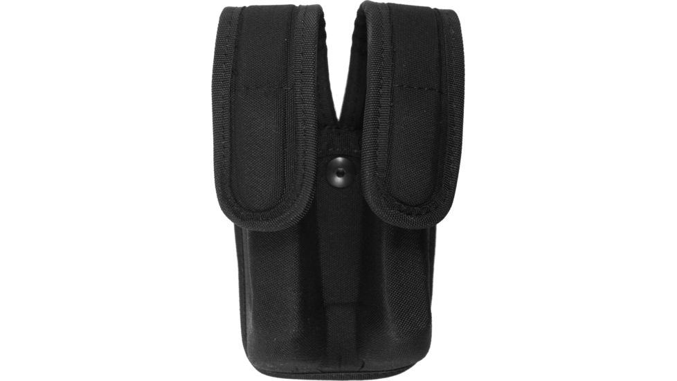 Uncle Mike's Law Enforcement EVO Divided Dual Magazine Pouch, Double Stack - Black Kodra 61011 