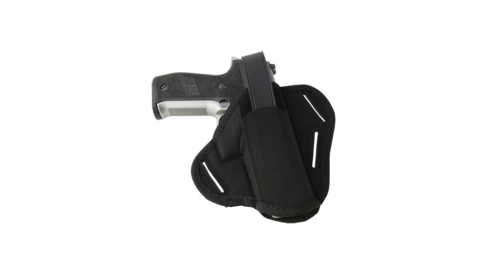 Uncle Mike's Super Belt Slide Holster, Medium/Large Auto, 3.25 in-3.75 in, Ambidextrous, Size 16, Black, 86160